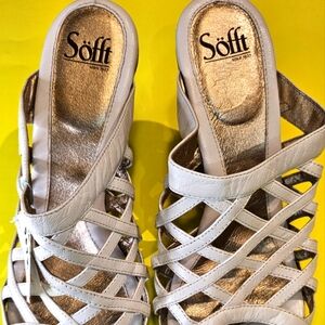 Bundle deal White wedge sandals, perfect for all day wear!